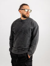 BLUZA OVERSIZE GRI PRESPALAT "MUTUAL RESPECT"